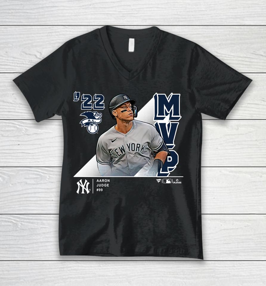 Fanatics Branded New York Yankees Aaron Judge 2022 Al Mvp Unisex V-Neck T-Shirt