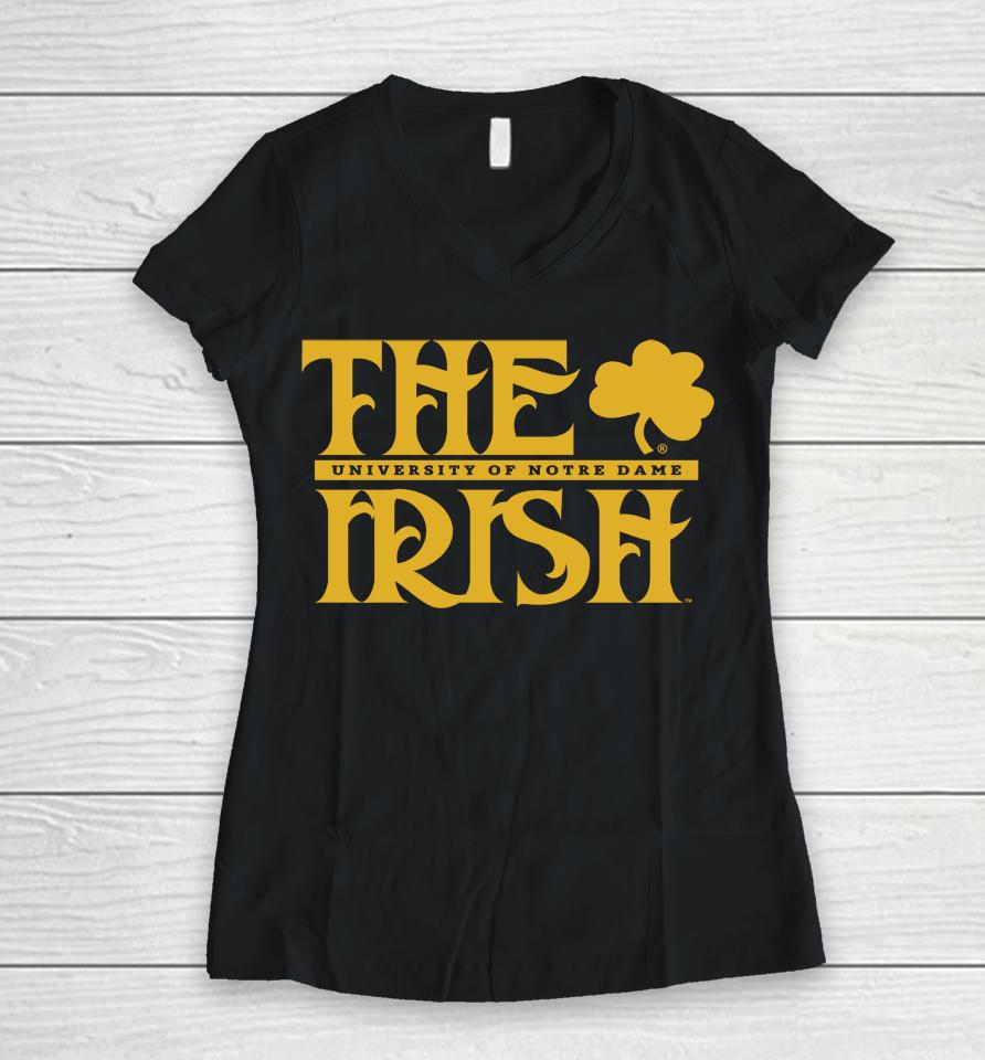 Fanatics Branded Notre Dame Fighting Irish Team Hometown Tri-Blend Women V-Neck T-Shirt