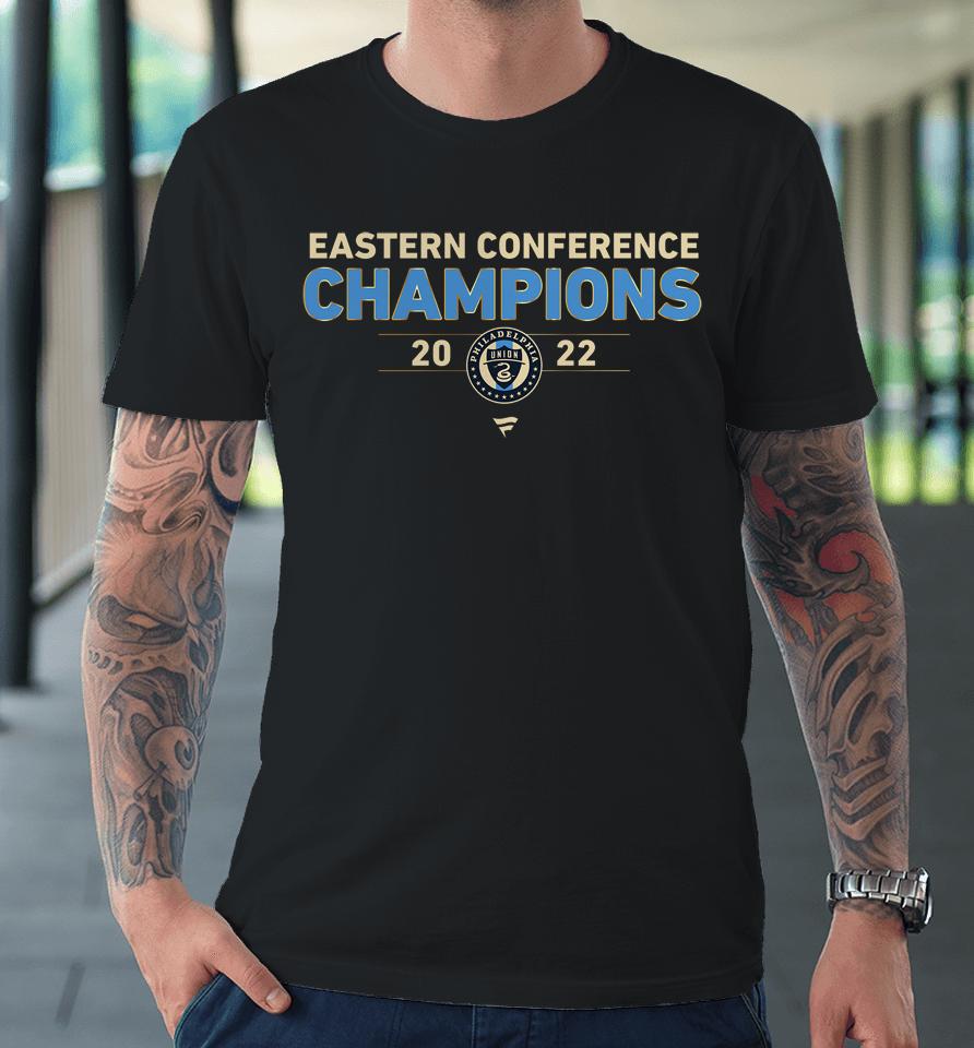 Fanatics Branded Philadelphia Union Black 2022 Mls Eastern Conference Champions Kick Premium T-Shirt