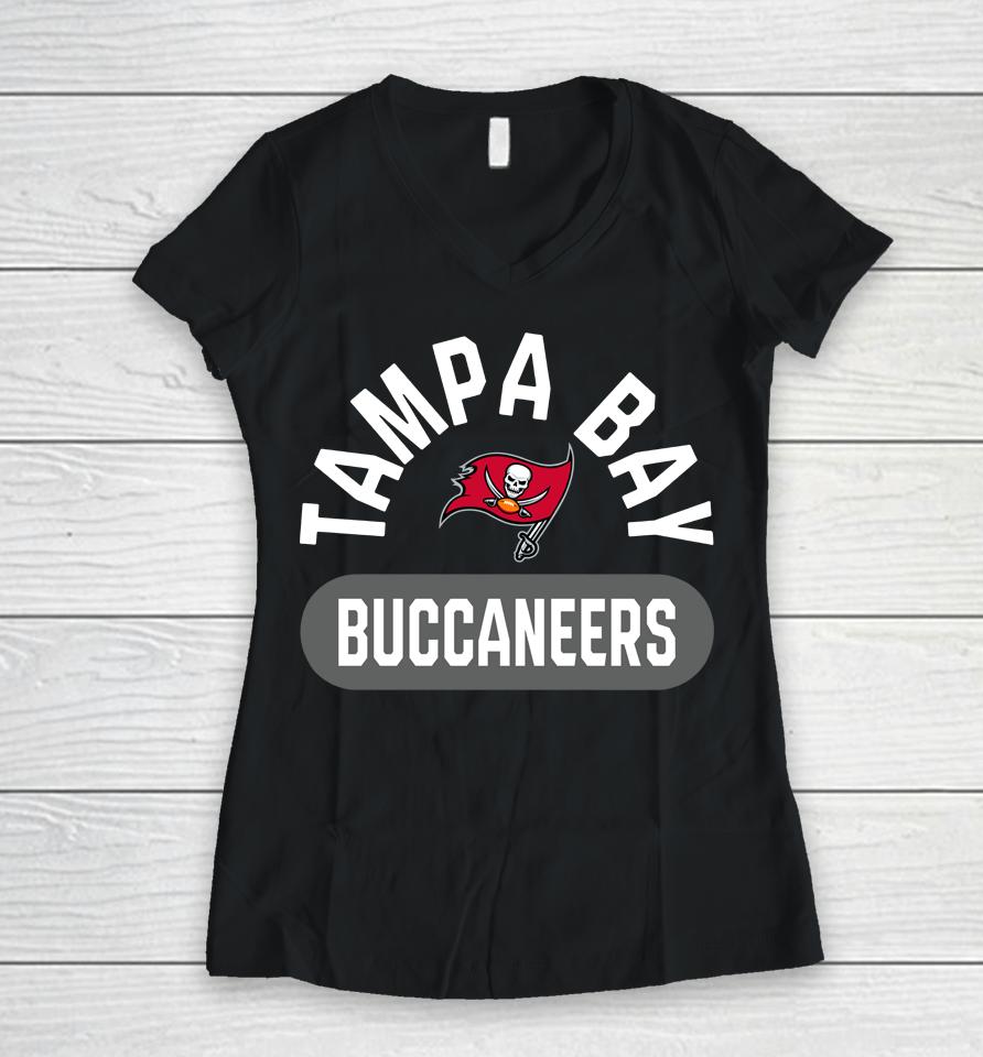 Fanatics Branded Red Tampa Bay Buccaneers Extra Point Women V-Neck T-Shirt