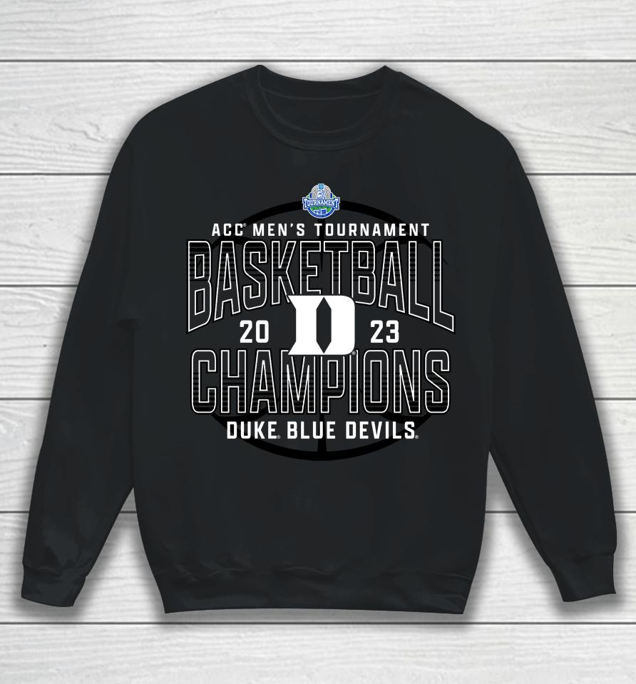 Fanatics Branded Royal Duke Blue Devils 2023 Acc Men's Basketball Conference Tournament Champions Sweatshirt