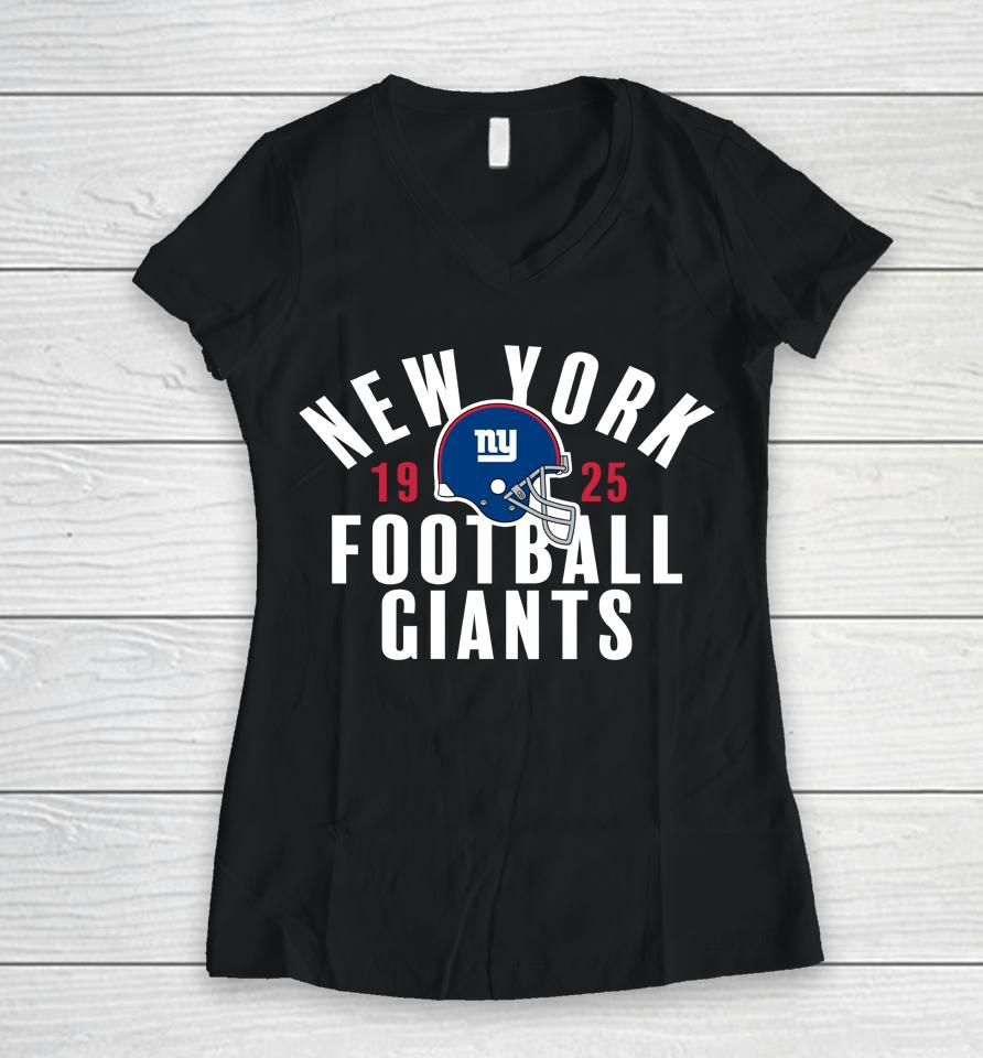 Fanatics Branded Royal New York Giants Football Route Runner Women V-Neck T-Shirt