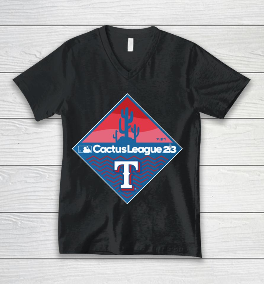 Fanatics Branded Royal Texas Rangers 2023 Mlb Spring Training Diamond Unisex V-Neck T-Shirt