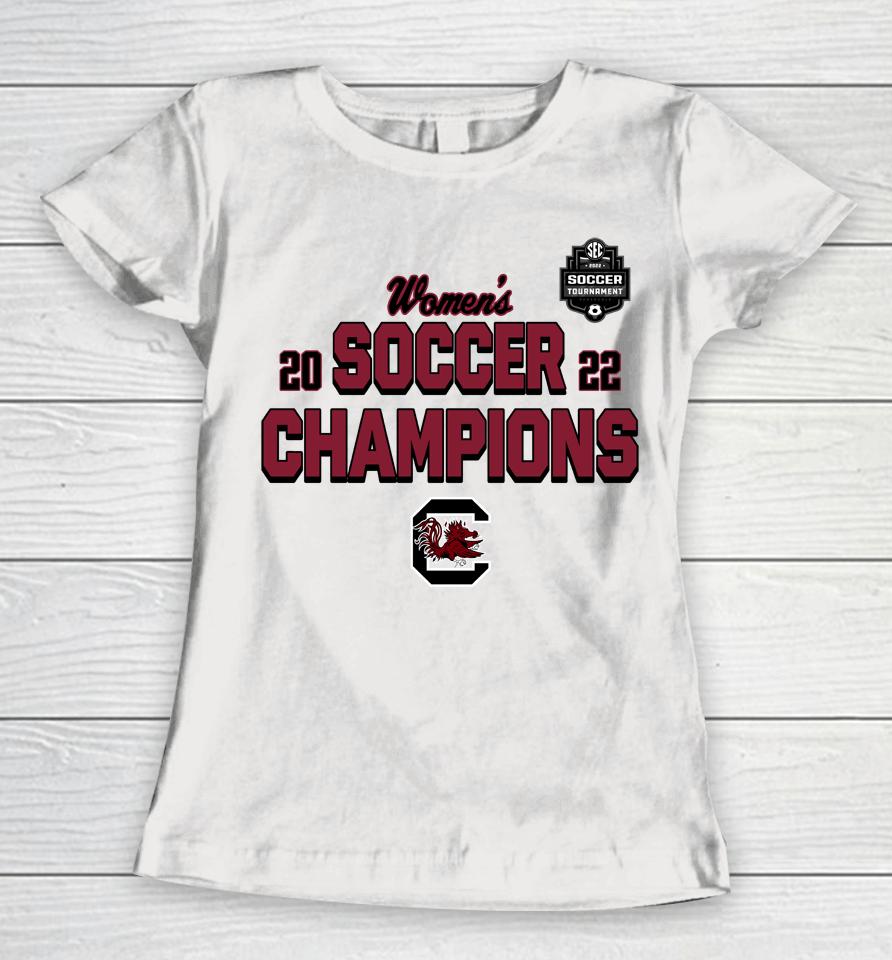 Fanatics Branded South Carolina Gamecocks 2022 Sec Women's Soccer Conference Tournament Champions Women T-Shirt