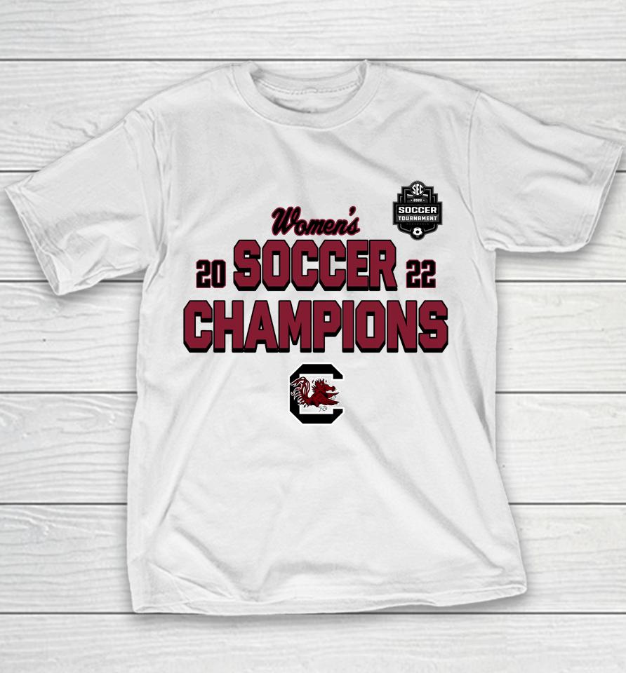 Fanatics Branded South Carolina Gamecocks 2022 Sec Women's Soccer Conference Tournament Champions Youth T-Shirt