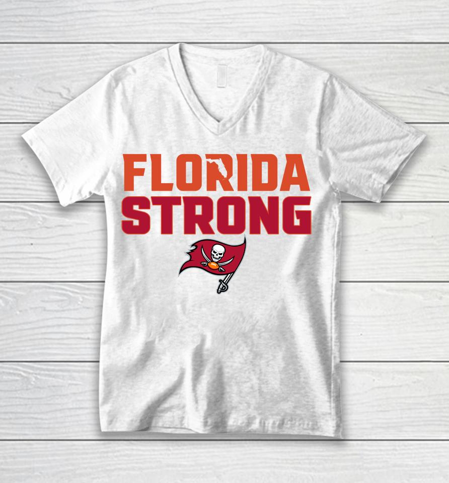 Fanatics Branded Tampa Bay Buccaneers Florida Strong Unisex V-Neck T-Shirt