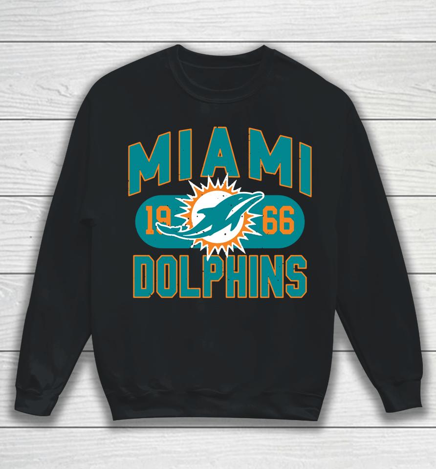 Fanatics Branded White Miami Dolphins Act Fast Est 1966 Sweatshirt