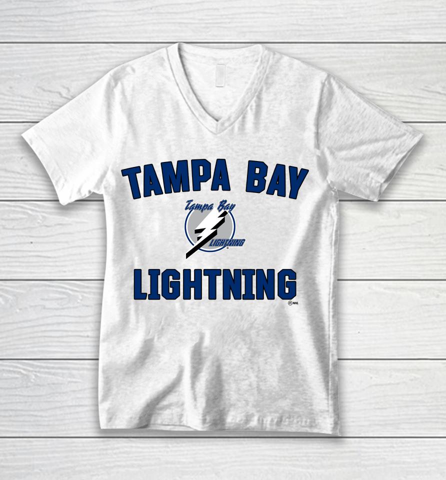 Fanatics Branded White Tampa Bay Lightning Special Edition Wordmark Unisex V-Neck T-Shirt