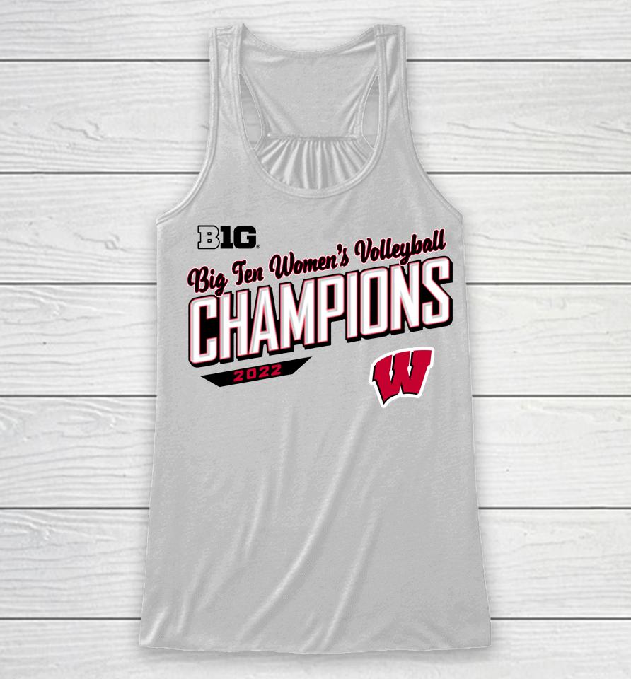 Fanatics Branded Wisconsin Badgers Big 10 2022 Big 10 Women's Volleyball Season Champions Racerback Tank