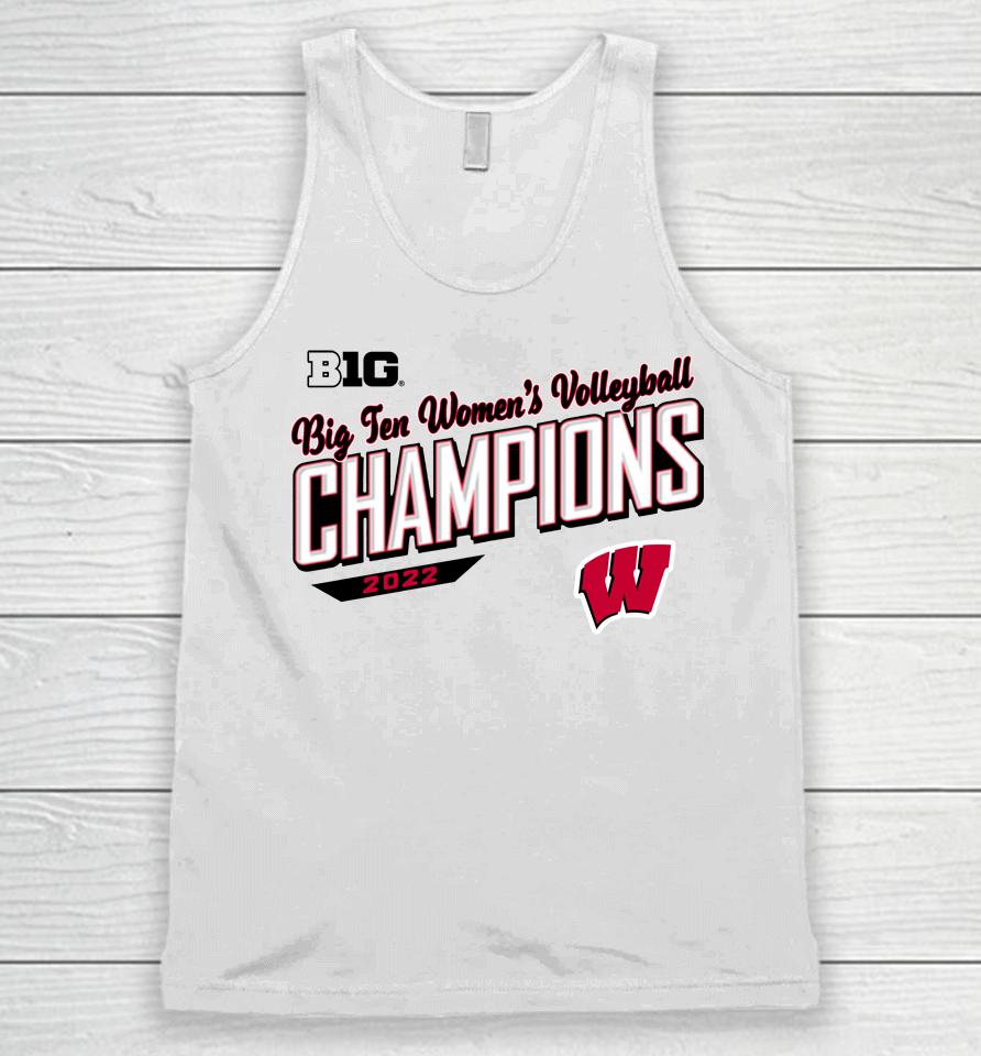 Fanatics Branded Wisconsin Badgers Big 10 2022 Big 10 Women's Volleyball Season Champions Unisex Tank Top