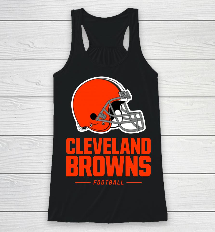Fanatics Brown Cleveland Browns Logo Team Lockup Fitted Racerback Tank