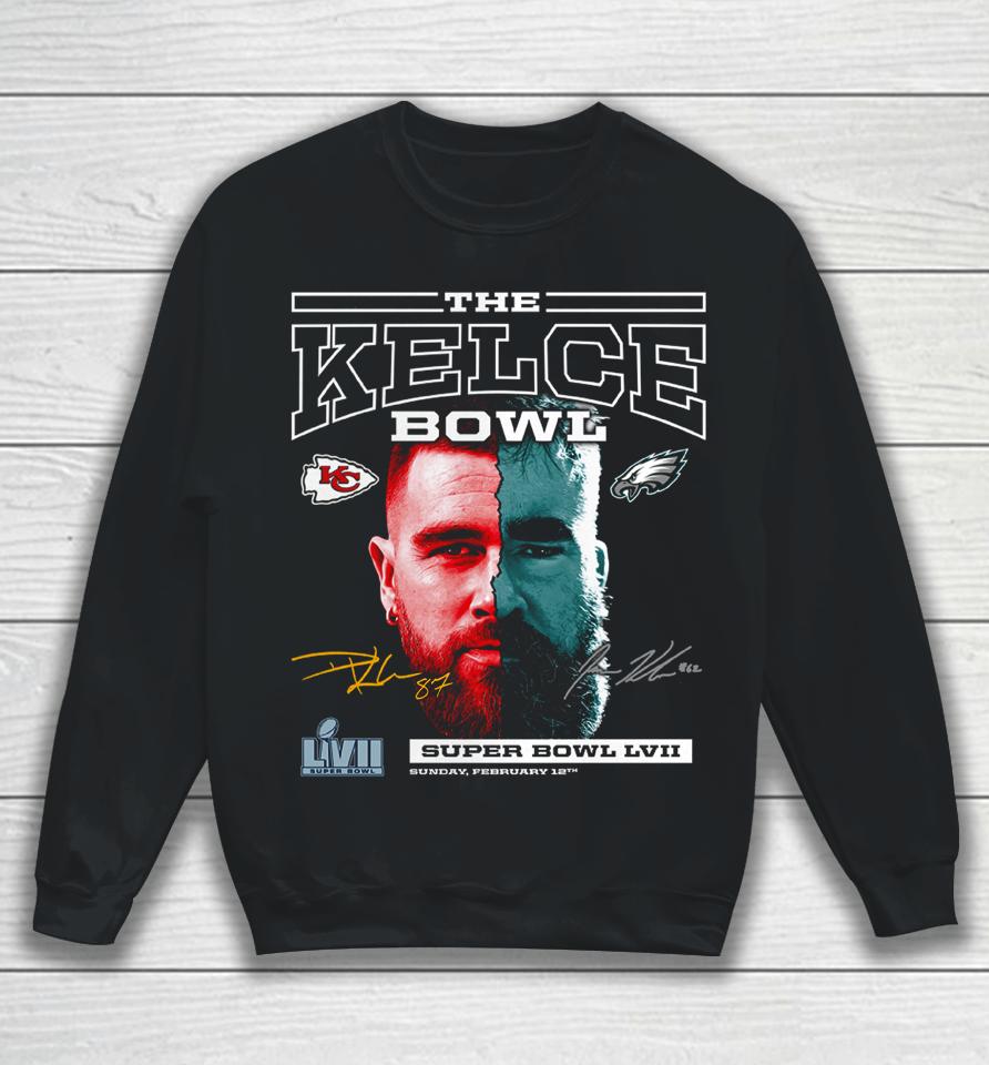 Fanatics Kansas City Chiefs Vs Philadelphia Eagles Super Bowl Lvii Matchup The Kelce Bowl Sweatshirt