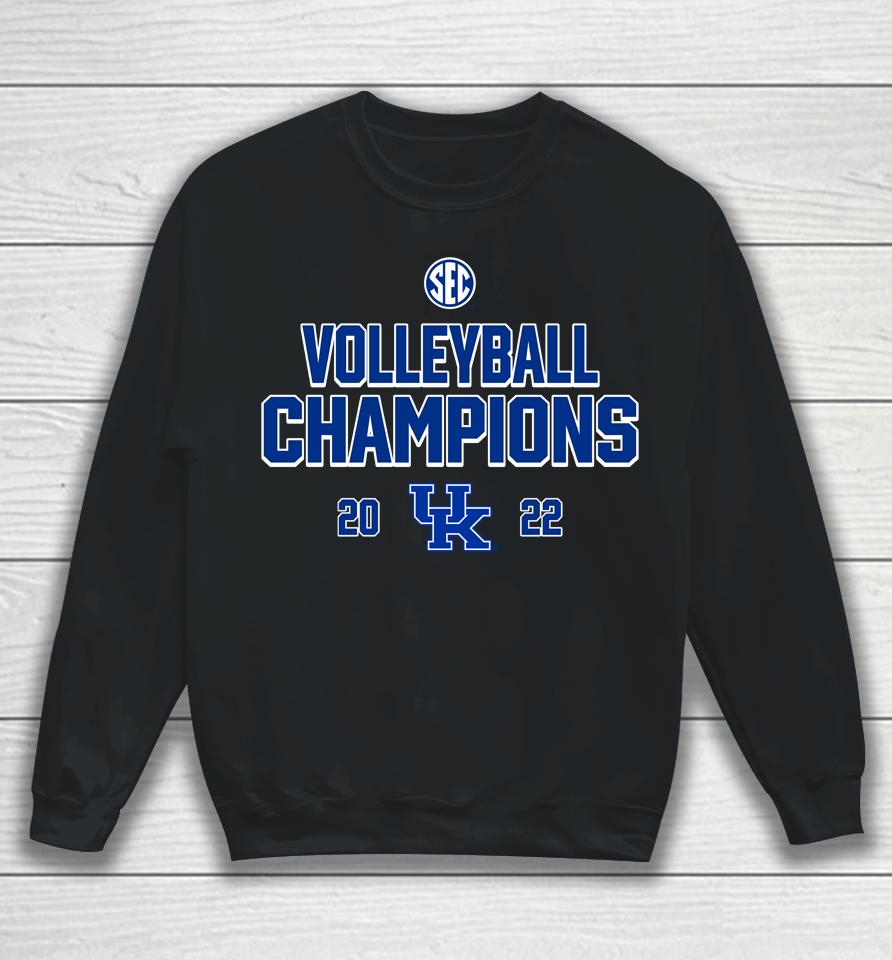 Fanatics Kentucky Wildcats 2022 Sec Volleyball Champions Season Sweatshirt