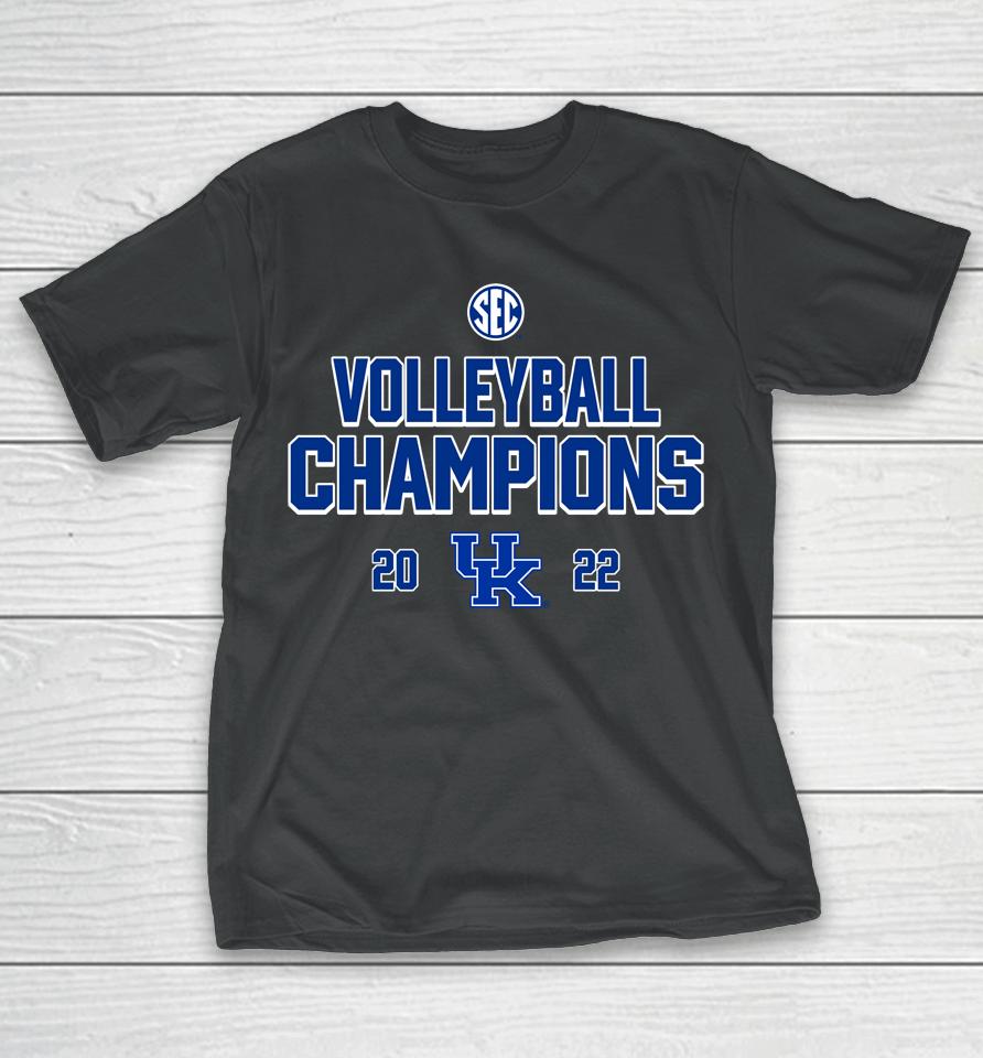 Fanatics Kentucky Wildcats 2022 Sec Volleyball Champions Season T-Shirt