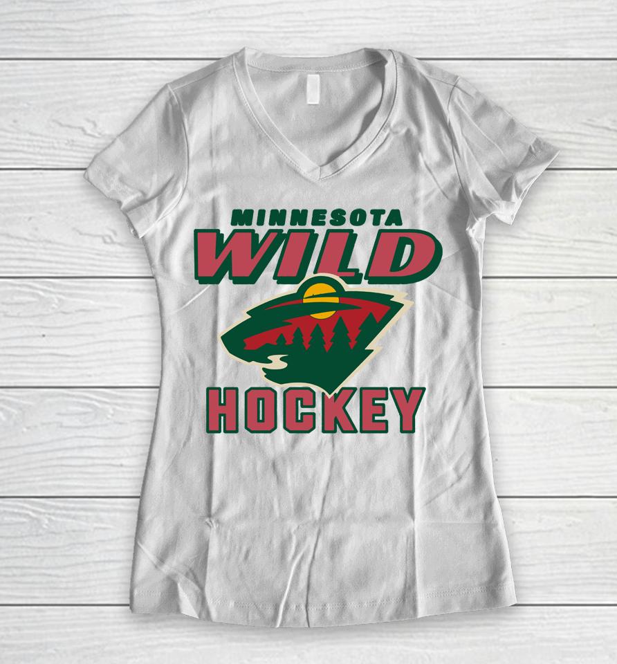 Fanatics Minnesota Wild 47 Brand Women V-Neck T-Shirt