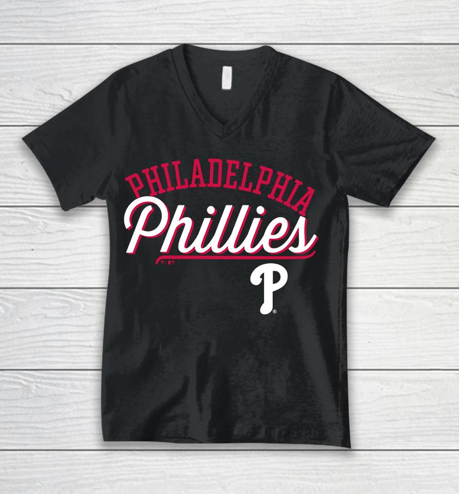 Fanatics Philadelphia Phillies Logo Simplicity Unisex V-Neck T-Shirt