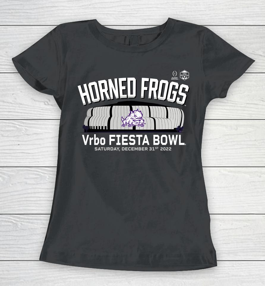 Fanatics Purple Tcu Horned Frogs College Football Playoff 2022 Fiesta Bowl Gameday Stadium Women T-Shirt