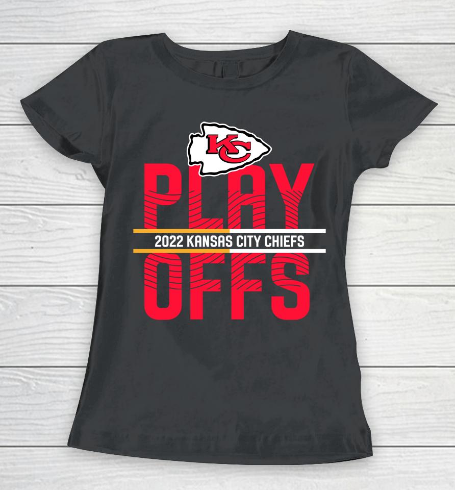 Fanatics Shop Kansas City Chiefs Anthracite 2022 Nfl Playoffs Iconic Women T-Shirt