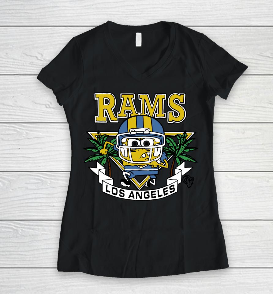 Fanatics Shop Los Angeles Rams Homage X Spongebob Women V-Neck T-Shirt
