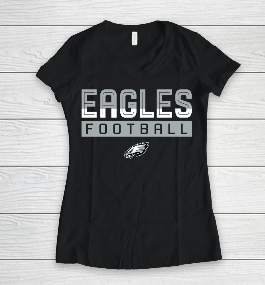 Fanatics Shop Midnight Green Philadelphia Eagles First Sprint Transitional Women V-Neck T-Shirt