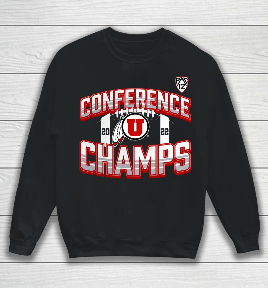 Fanatics Shop Ncaa Black Utah Utes 2022 Pac-12 Football Conference Champions Icon Bold Sweatshirt