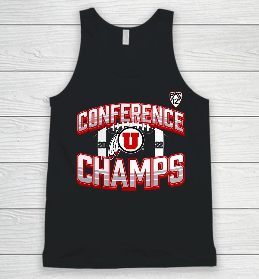 Fanatics Shop Ncaa Black Utah Utes 2022 Pac-12 Football Conference Champions Icon Bold Unisex Tank Top