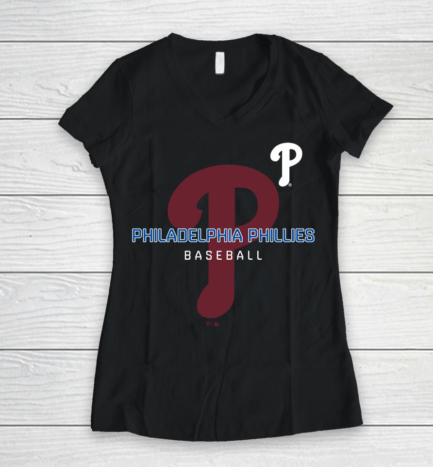 Fanatics Shop Philadelphia Phillies Call The Shots Women V-Neck T-Shirt