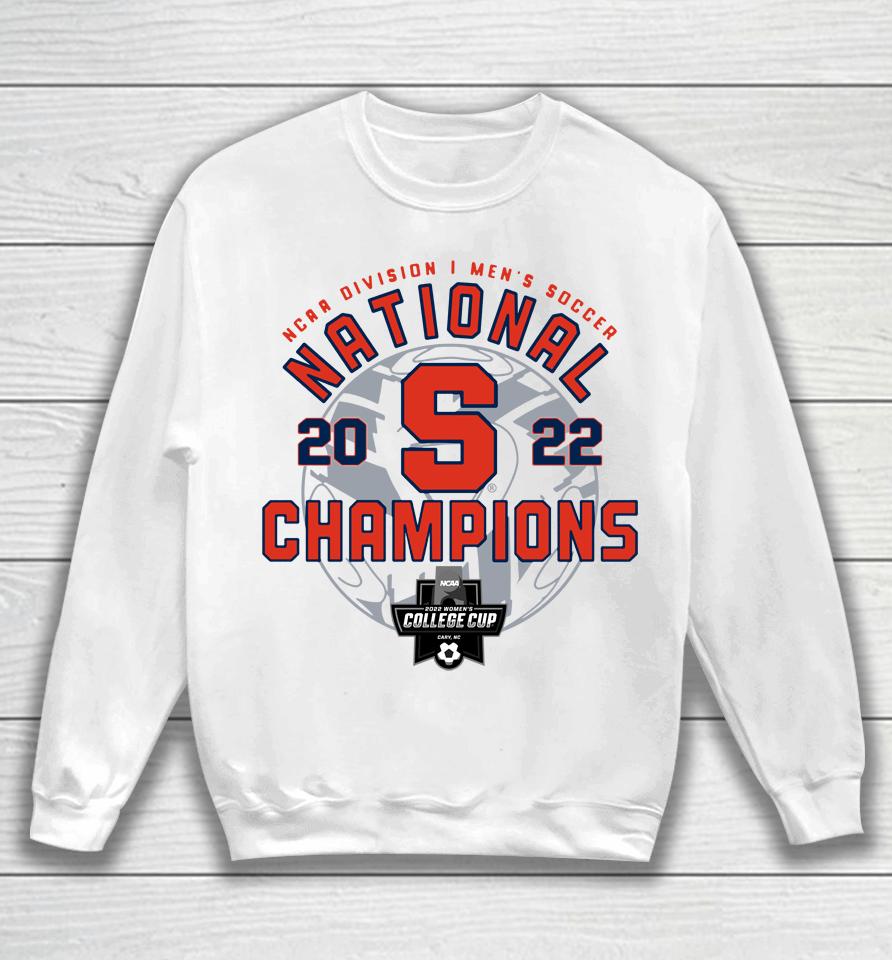 Fanatics Shop Syracuse Orange Ncaa Men's Soccer National Champions 2022 Locker Room Sweatshirt