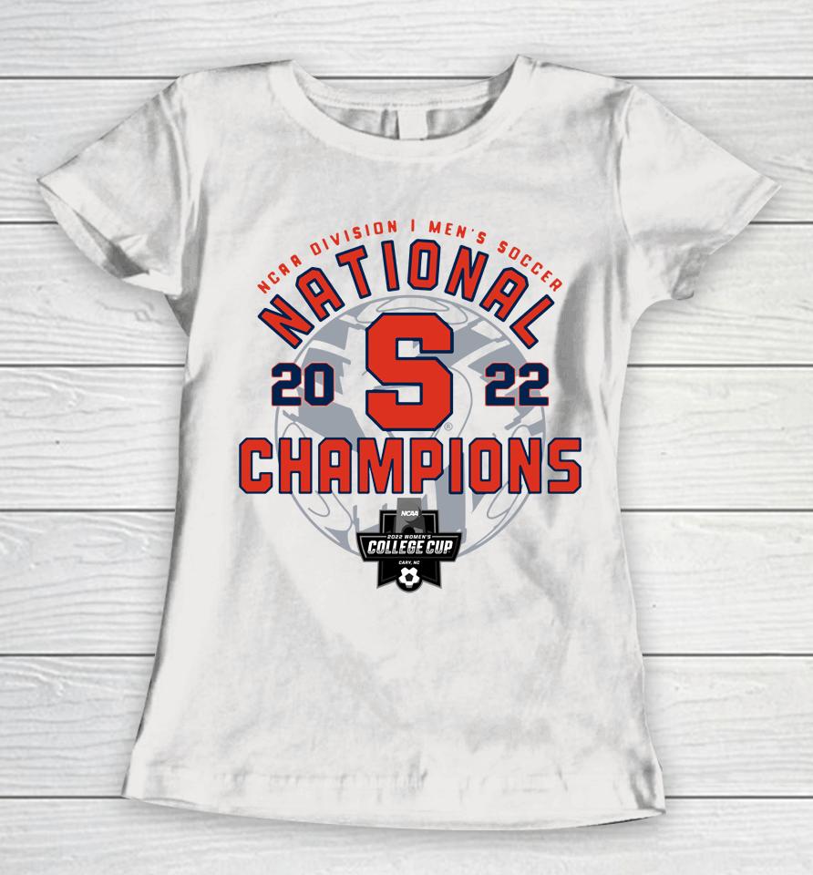 Fanatics Shop Syracuse Orange Ncaa Men's Soccer National Champions 2022 Locker Room Women T-Shirt