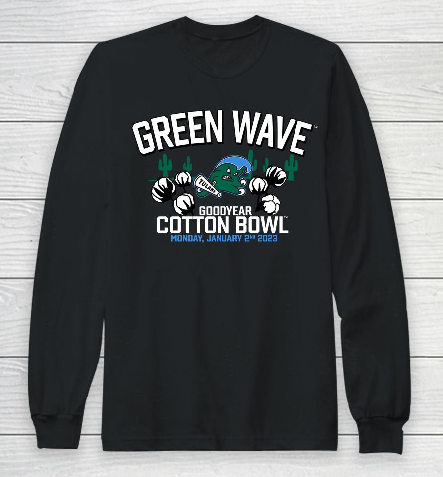 Fanatics Tulane Green Wave 2023 Goodyear Cotton Bowl Game Long Sleeve T-Shirt