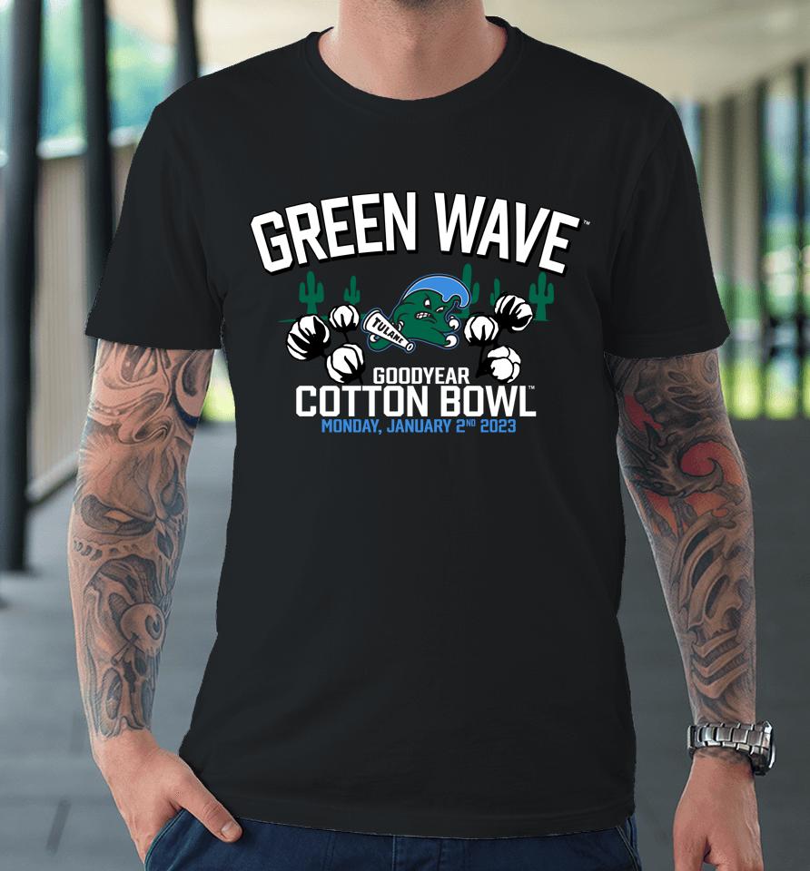 Fanatics Tulane Green Wave 2023 Goodyear Cotton Bowl Game Premium T-Shirt