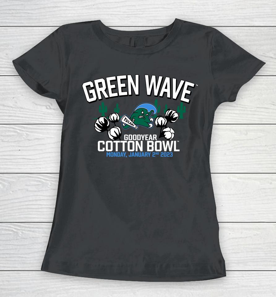Fanatics Tulane Green Wave 2023 Goodyear Cotton Bowl Game Women T-Shirt