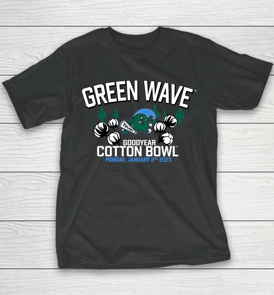 Fanatics Tulane Green Wave 2023 Goodyear Cotton Bowl Game Youth T-Shirt