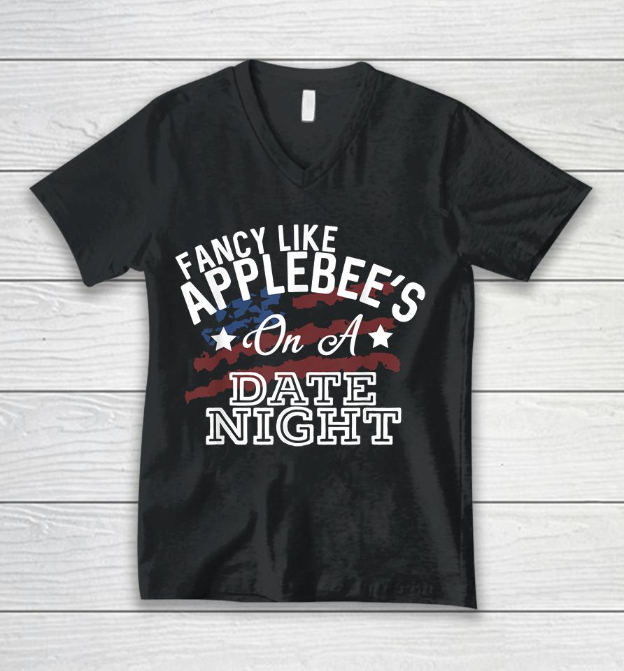Fancy Like Applebee's On A Date Night Country Music Unisex V-Neck T-Shirt
