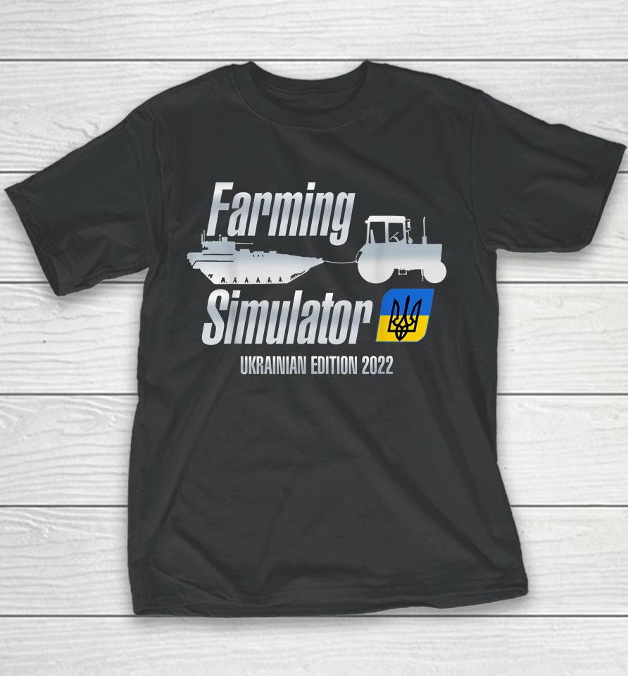 Farming Simulator Ukrainian Edition 2022 Tractors Farm Youth T-Shirt