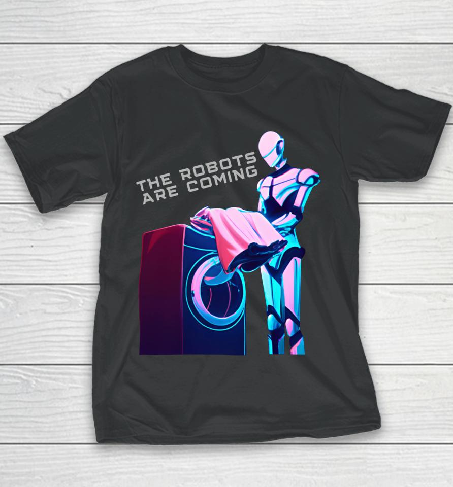 Farzadmesbahi Merch The Robots Are Coming Youth T-Shirt