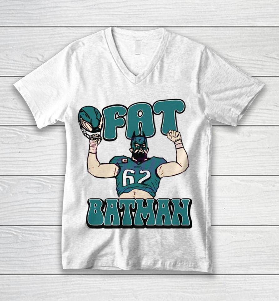 Fat Batman Jason Kelce Philadelphia Football Unisex V-Neck T-Shirt