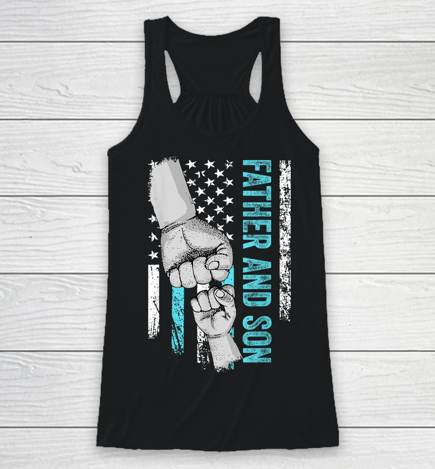 Father And Son American Flag Matching Fathers Day Father Son Racerback Tank