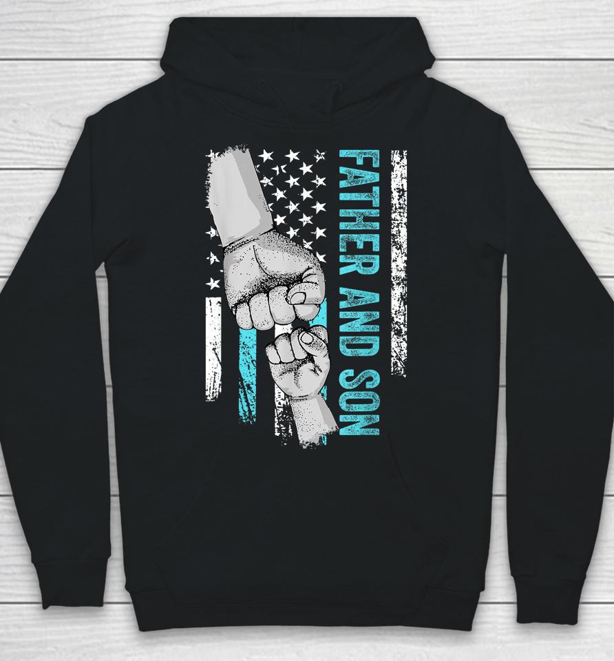 Father And Son American Flag Matching Fathers Day Father Son Hoodie