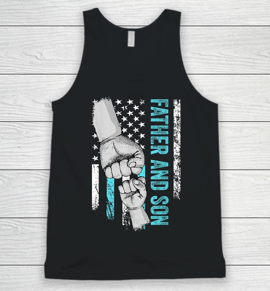 Father And Son American Flag Matching Fathers Day Father Son Unisex Tank Top