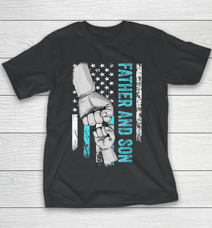 Father And Son American Flag Matching Fathers Day Father Son Youth T-Shirt