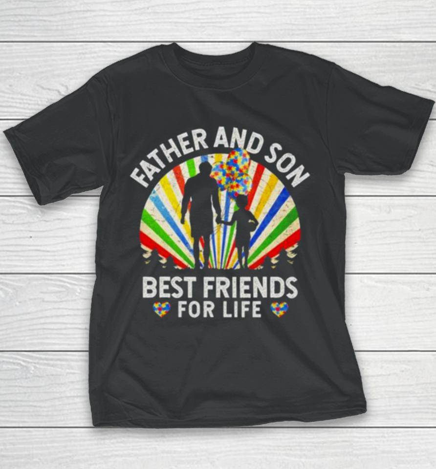 Father And Son Best Friends For Life Autism Awareness Youth T-Shirt