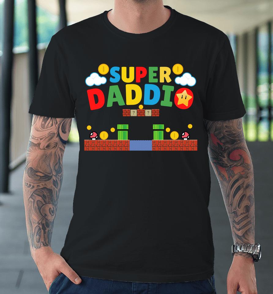 Father's Day Gamer Daddy Super Daddio Premium T-Shirt