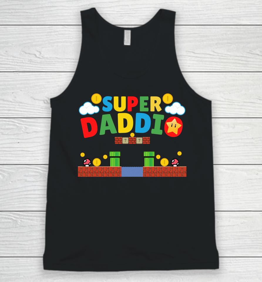 Father's Day Gamer Daddy Super Daddio Unisex Tank Top