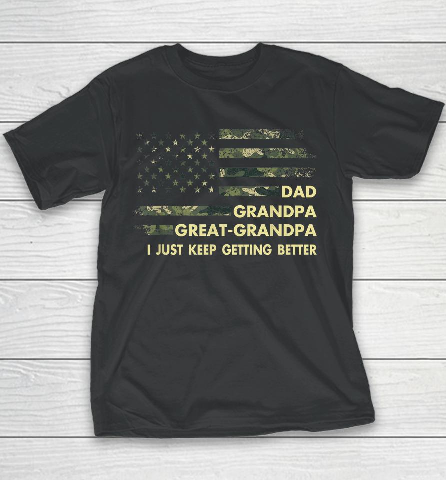 Fathers Day Gift From Grandkids Dad Grandpa Great Grandpa Youth T-Shirt