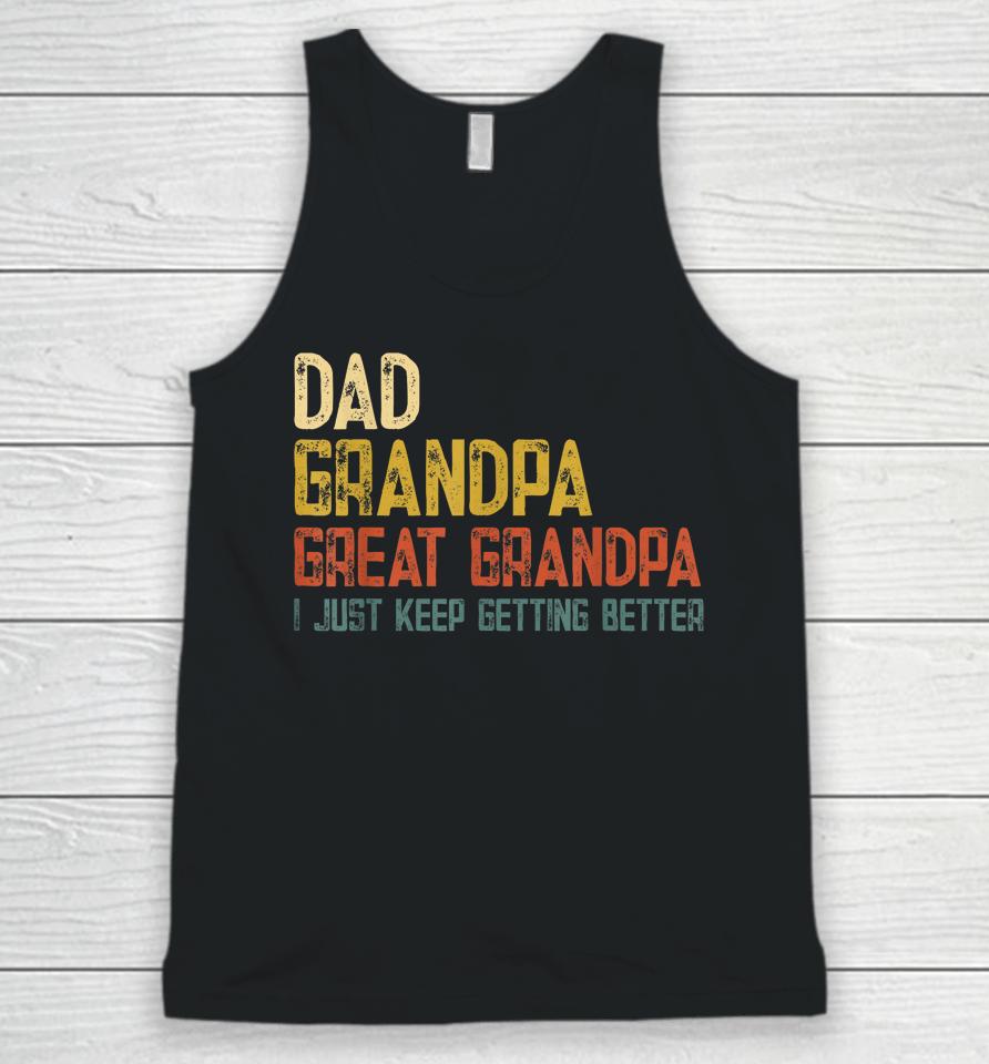 Fathers Day Gift From Grandkids Dad Grandpa Great Grandpa Unisex Tank Top