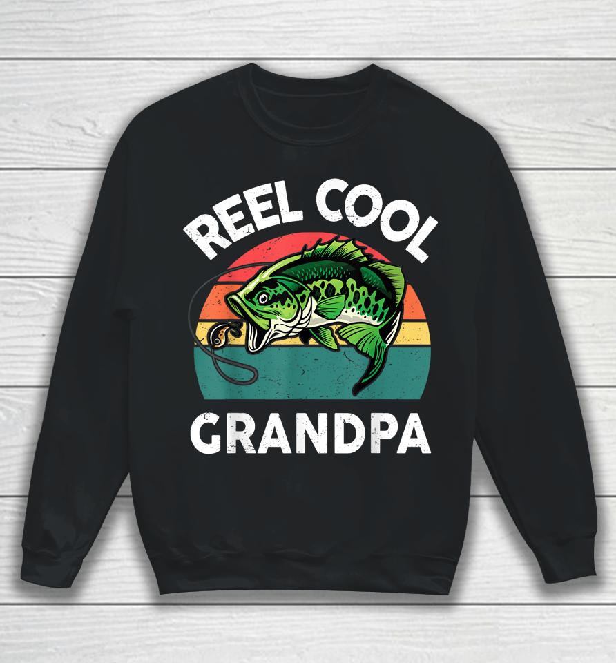 Fathers Day Gift Reel Cool Grandpa Dad Papa Pop-Pop Fishing Sweatshirt