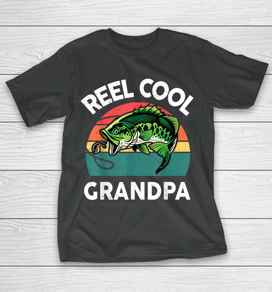 Fathers Day Gift Reel Cool Grandpa Dad Papa Pop-Pop Fishing T-Shirt