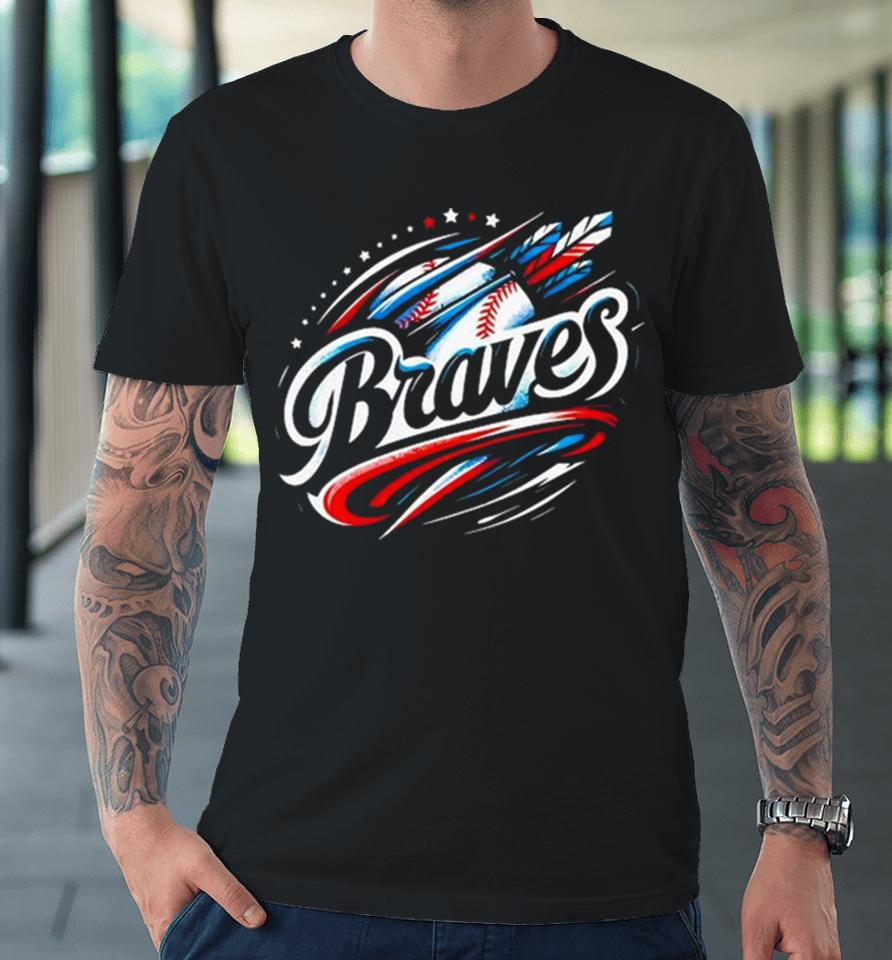 Feathers Braves Baseball Mlb Team Premium T-Shirt