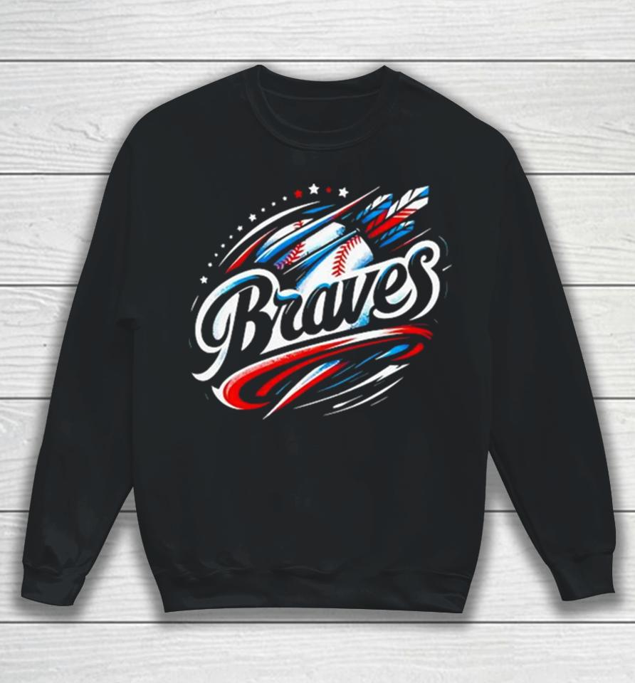 Feathers Braves Baseball Mlb Team Sweatshirt